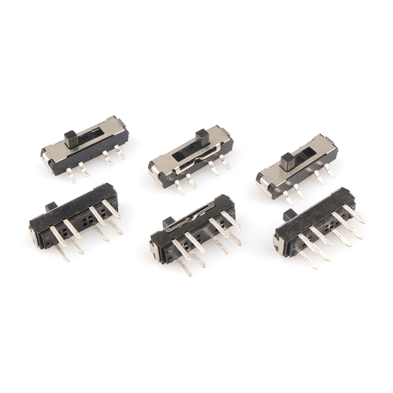 20PCS MSS23D18 toggle switch side slide switches MSS-23D18 8PIN 2P3T DPTT MSS-23D19 handle 2mm 3mm 4mm DIP SMD