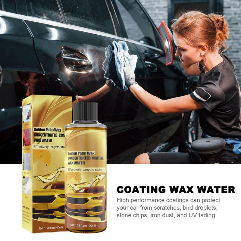 Car Wax Polish 4.05oz Car Wash Wax Auto Golden Palm Wax With UV Protection Car Wax For Car RV Airplane Boat Motorcycle