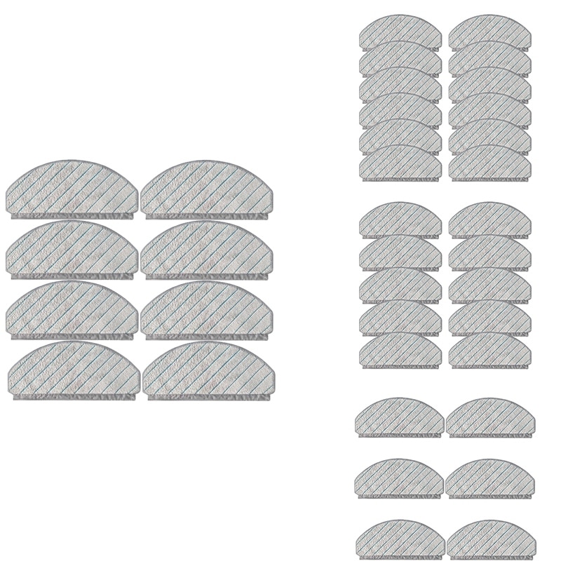8PCS Mop Rags Accessories For Ecovacs Deebot T10/T10 Plus Robot Vacuum Cleaner Reusable Replacement