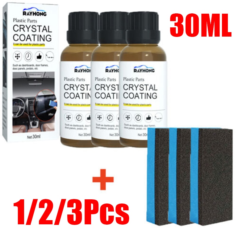 30Ml Plastic Refurbished Plating Crystal Coating Agent Wax Panel Auto Interior Car Plastic Renovated Coating Retreading Agent