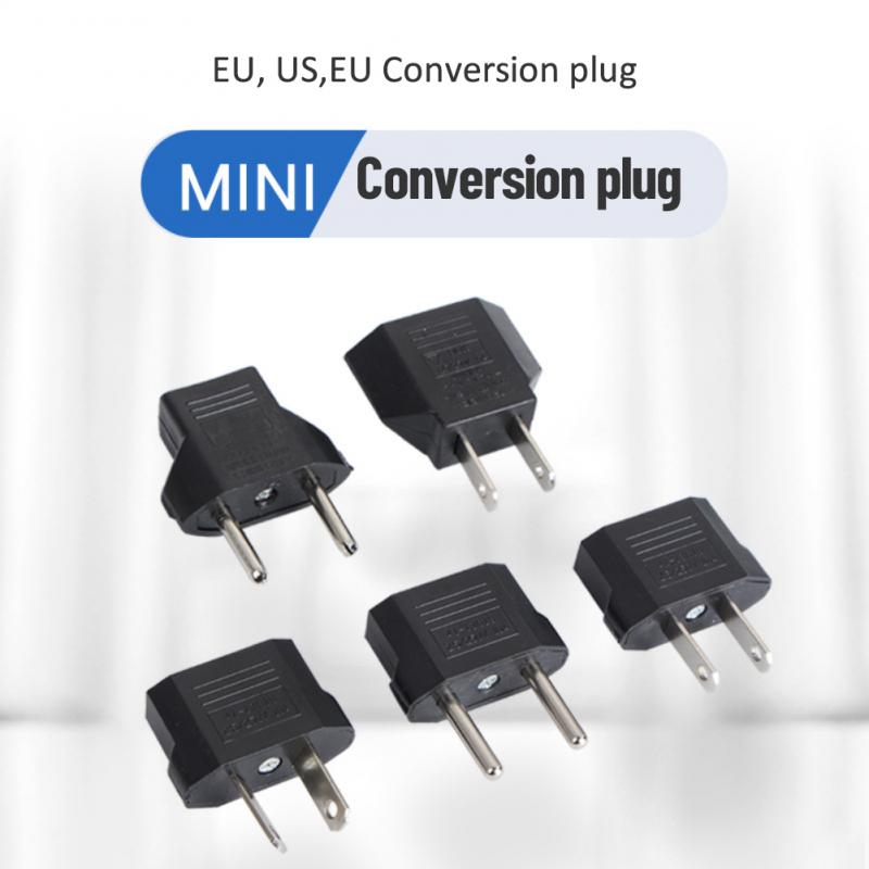3pcs Universal EU Plug Adapter Socket US To EU Plug Power Adaptor Converter Portable Travel Abroad Sockets Charger Outlet Black