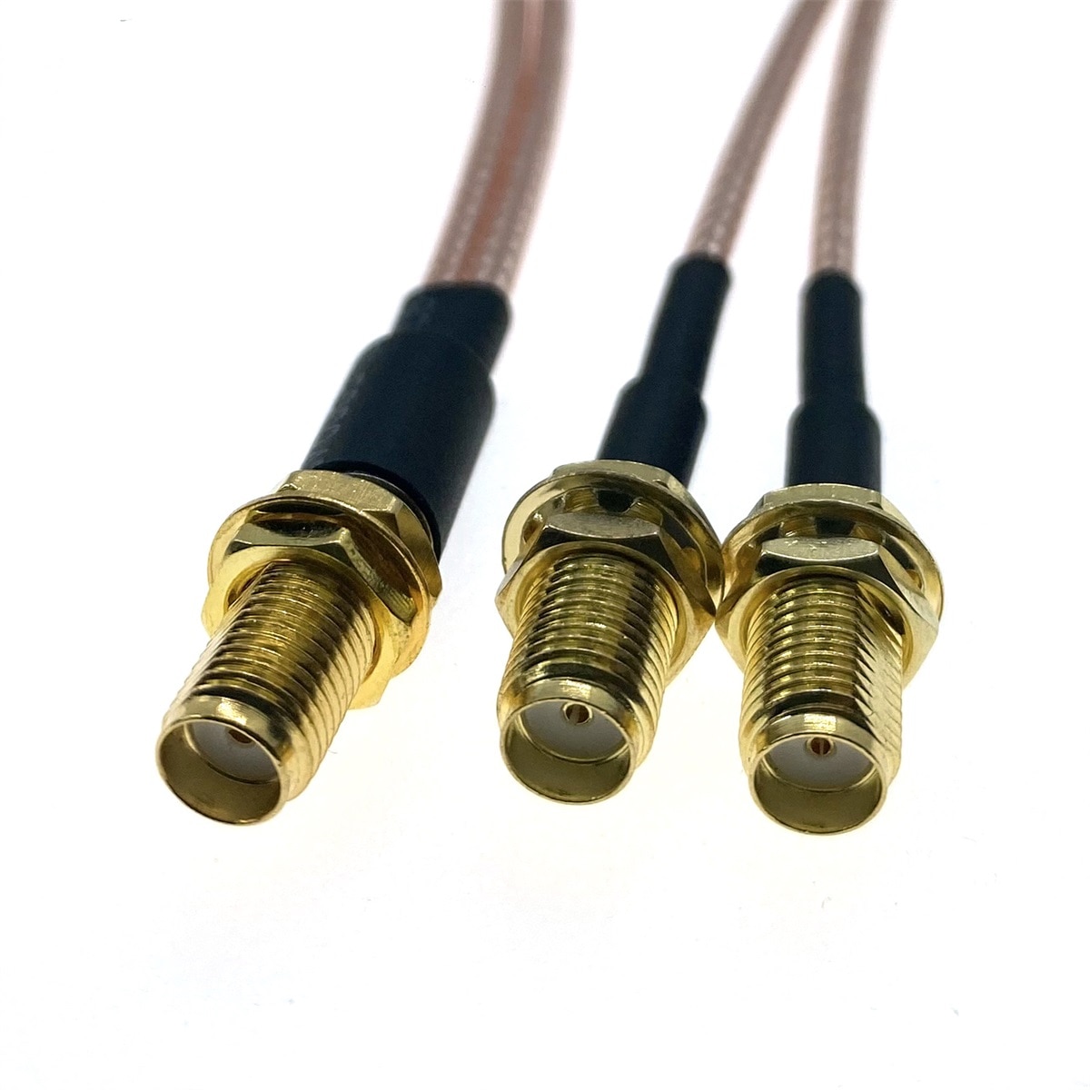 RG316 SMA female to Y Type 2 x SMA Female Buklhead Jack 50 Ohm RF Coax Extension Cable Pigtail Coaxial