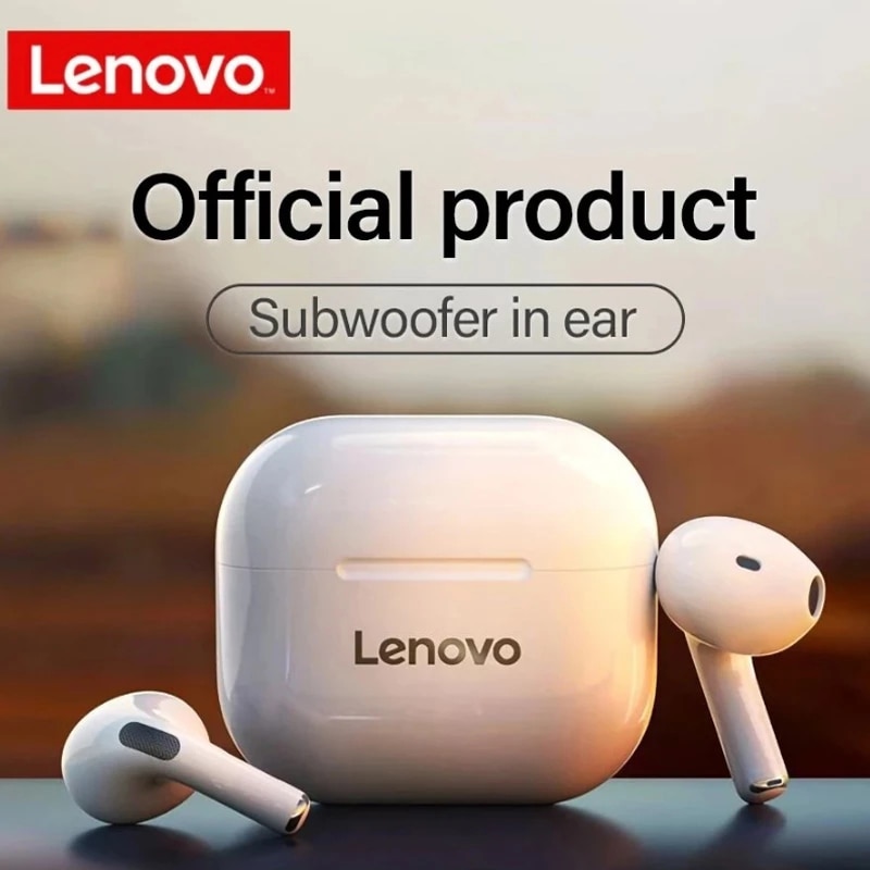 Lenovo LP40 Original TWS Earphones Bluetooth 5.0 With Charging Case Built-in Mic Dual Stereo Noise Reduction Bass Touch Control