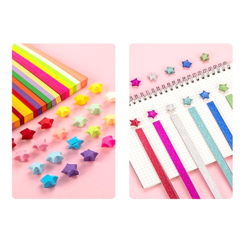 OFBK DIY Star , Double-Sided Star Handmade , Folding Star Paper Strips