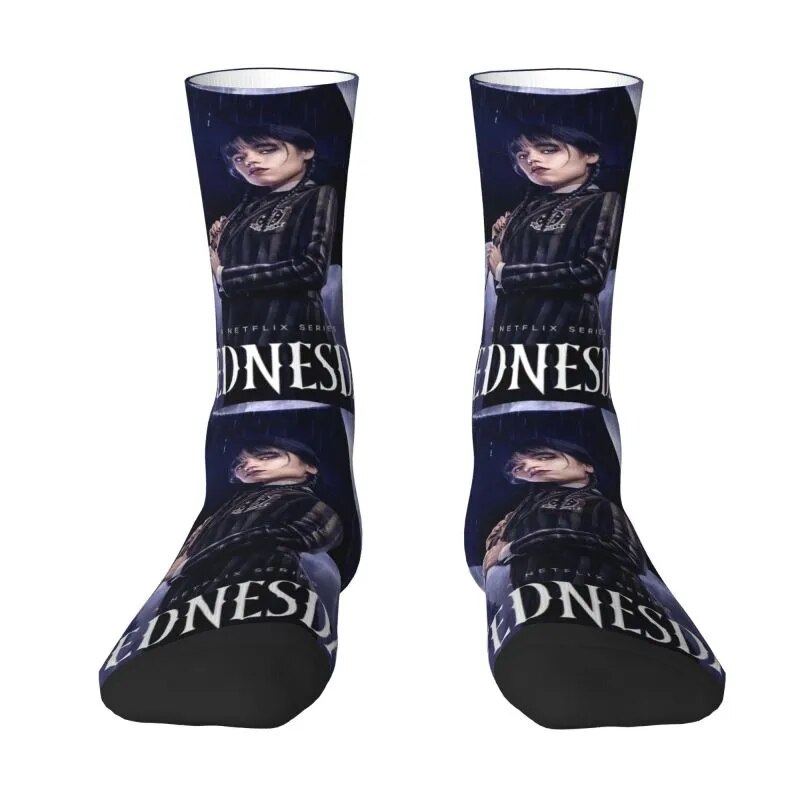 Wednesday Addams Men Women Crew Socks Unisex Fashion Comedy Horror TV Spring Summer Autumn Winter Dress Socks