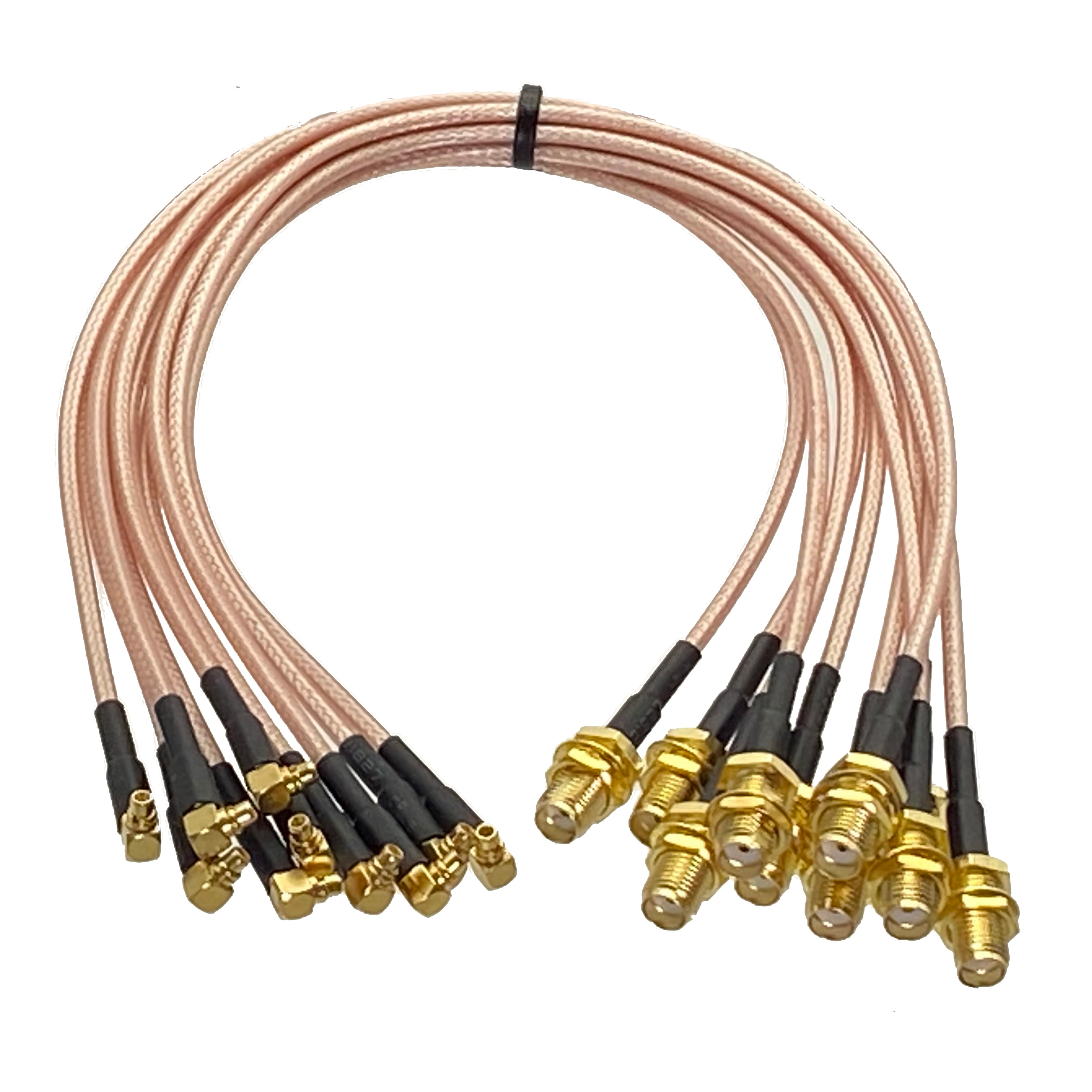 RG316 MMCX Male Plug Right Angle to SMA Female Jack Bulkhead Nut Connector RF Pigtail Coax Jumper Cable 4inch~10FT
