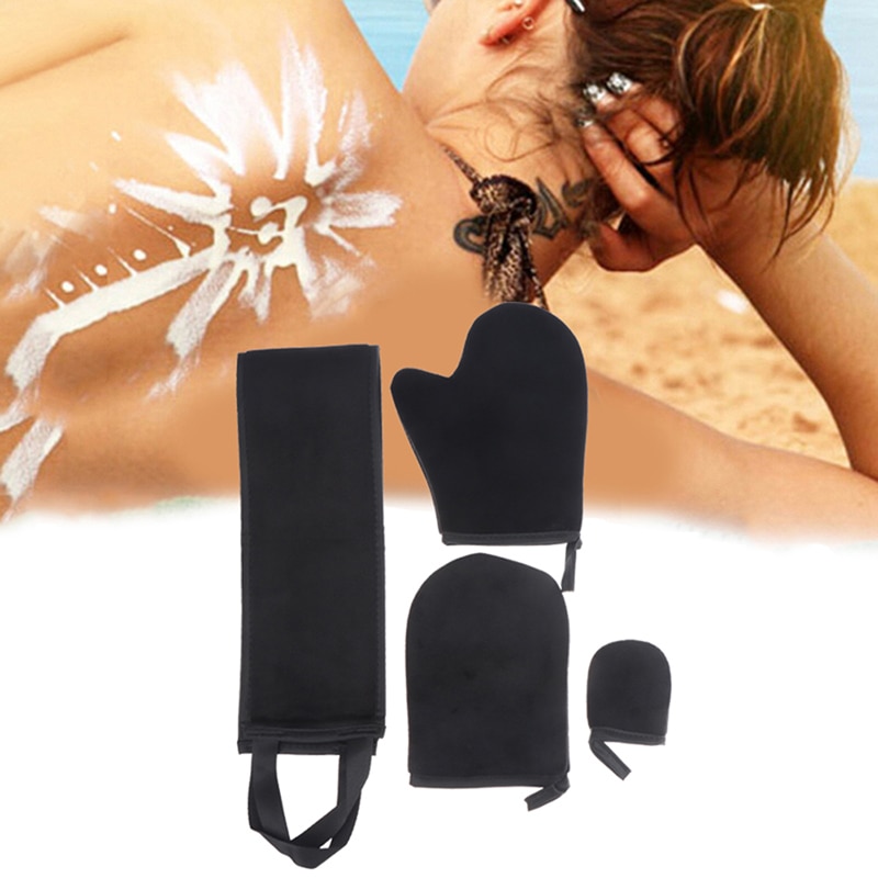 New Reusable Body Self Tan Applicator Tanning Gloves Cream Lotion Mousse Body Cleaning Glove Self Body Cleaning Glove Black