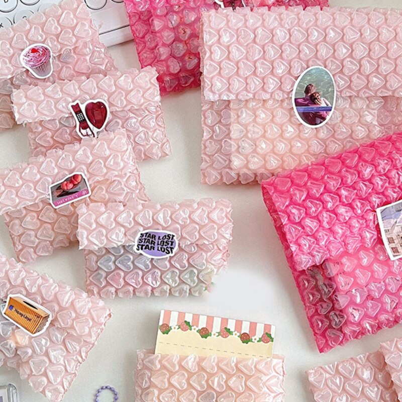 10pcs Pink Love Bag Envelope Envelope Padded Envelope Packaging Bag Business Envelope Mailing Packaging Bag