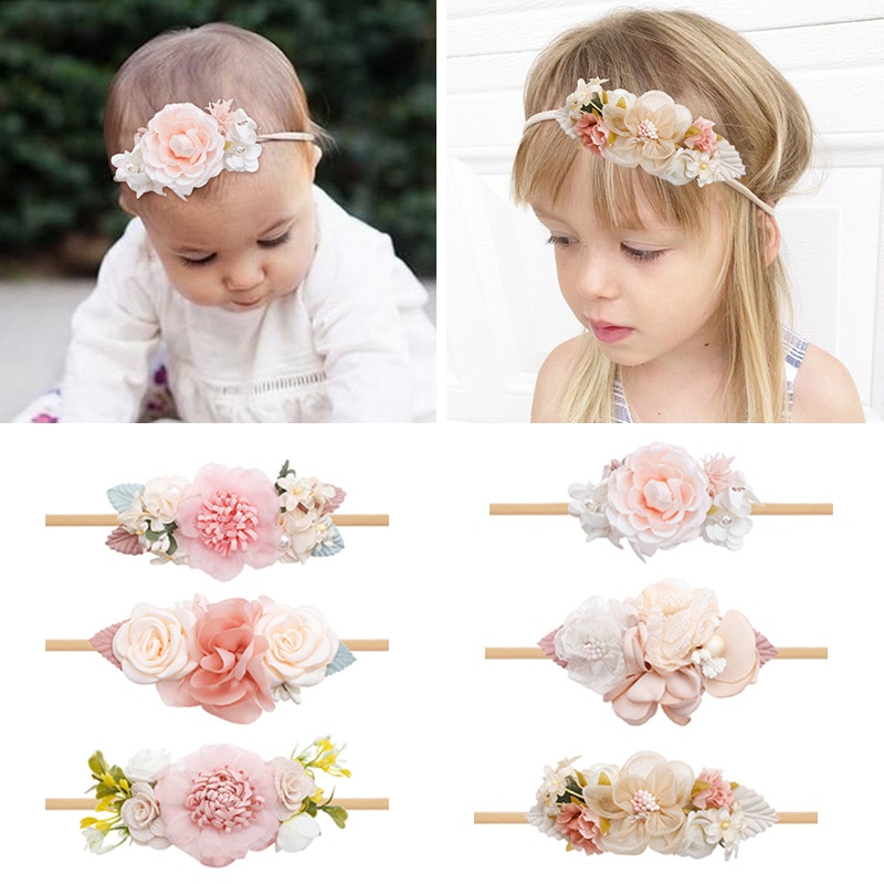 Baby Princess Head Flower Headwear Girl Hair Band Ornament Children's Fragmented Hair Versatile Baby Flower Hair Ornament