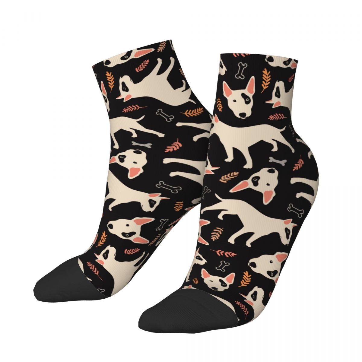 Bull Terrier Short Socks Men's Women's Gift for Animal Dog Lover Socks Crazy Spring Summer Autumn Winter Low Tube Sock