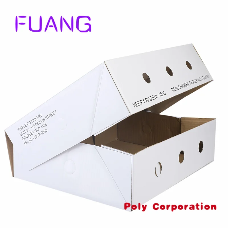 Custom Custom cardboard shipping pack box poultry carton packing box paper frozen chicken carton boxes fopacking box for small