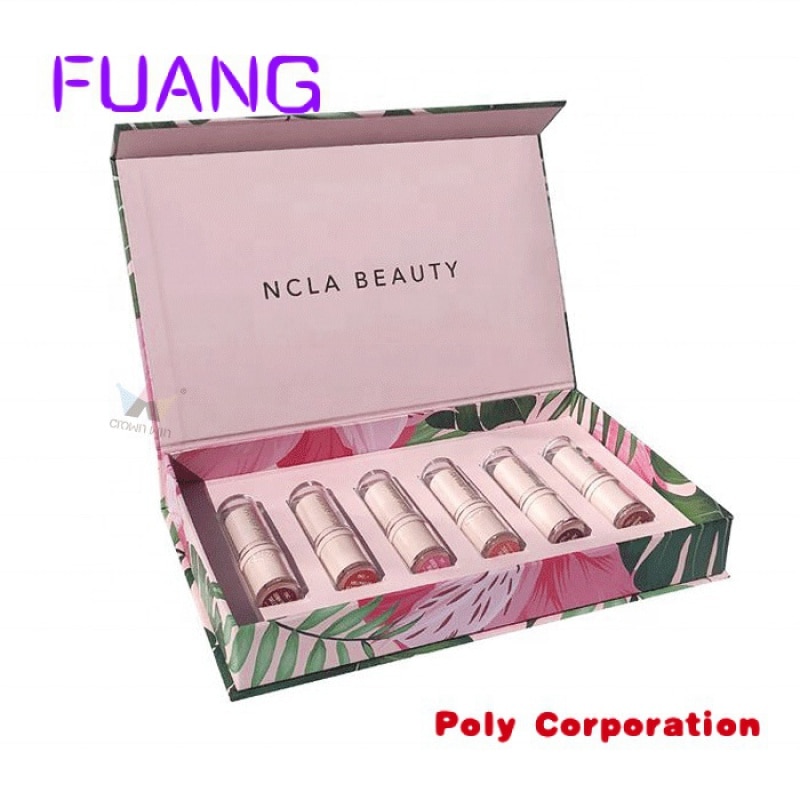 Custom Logo Luxury Cardboard Paper Cosmetic Lipgloss Boxes Cajas Para Cosmeticos Lipstick Make Up packing box for small business