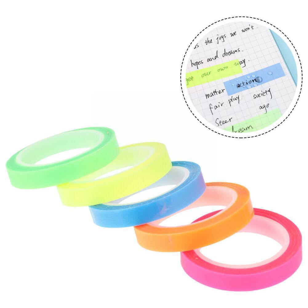 Five-color Follow Your Heart Tear Tape Sticky Note Supplies Office Stationery Plastic Tape Gift Children's School Q6K7