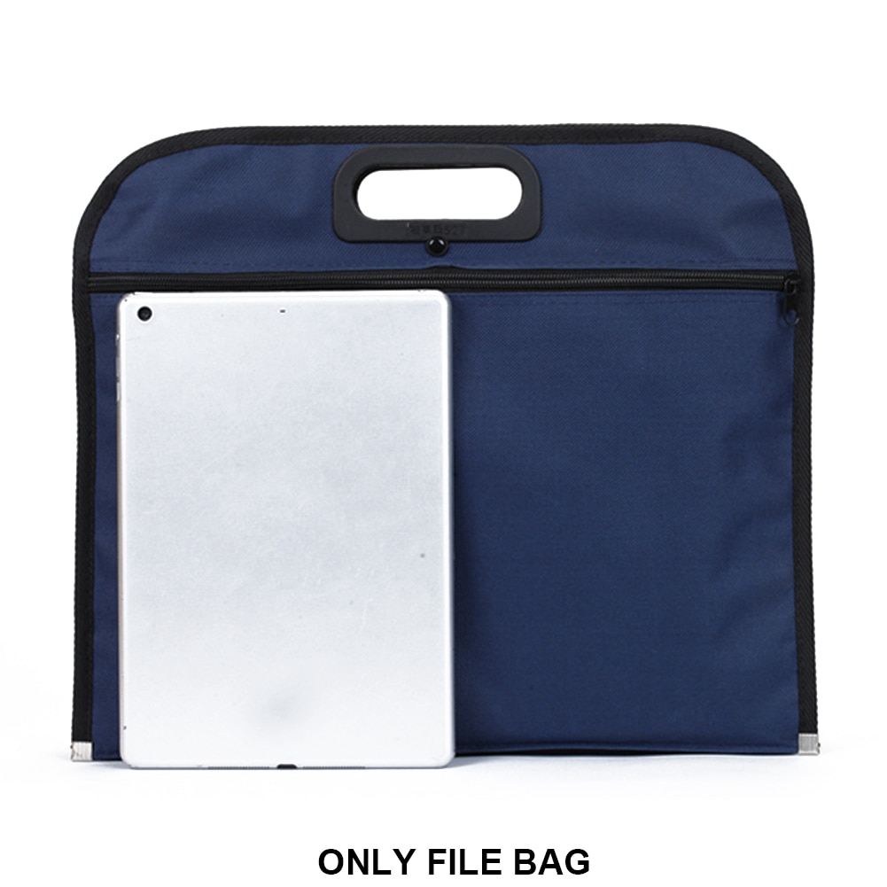Oxford Cloth Zipper Closure Conference Scratch Proof Document Holder With Handle Solid Multipurpose File Bag Handbag Business