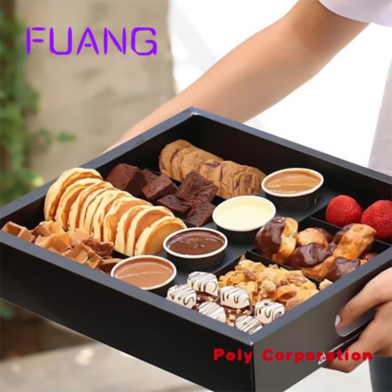 Flavor Packaging Afternoon Tea Hen Party Custom Tart Waffle Brownie Pastry Takeaway Box Fruit Food Snack Party Paper Treat Box