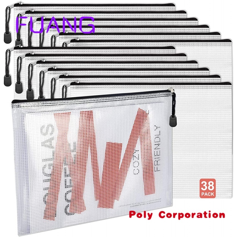 N22 Hotsales Eco friendly File Folder Document PVC Zipper Tool File Pouch Pencil Case Bag