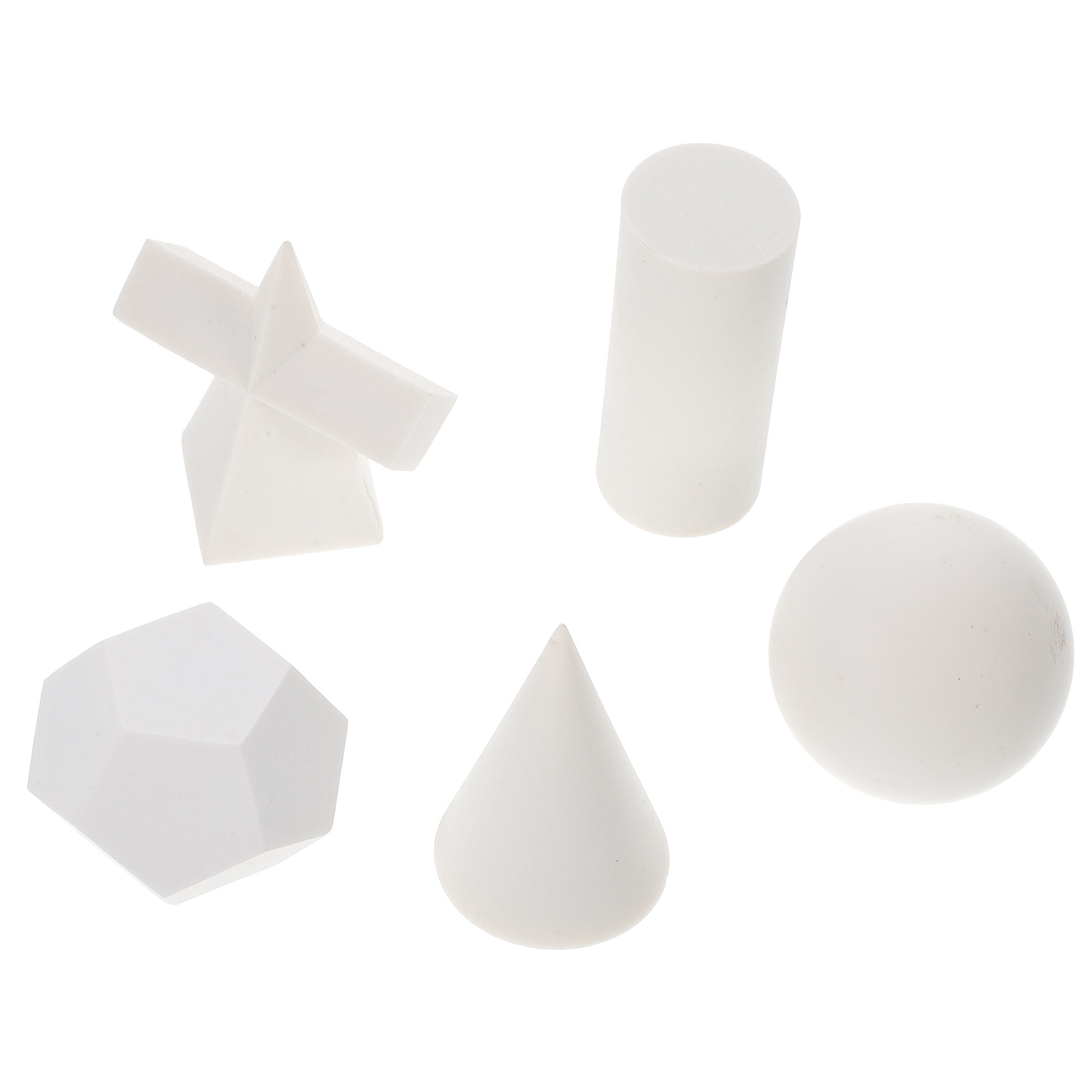 5pcs Compact Resin Geometric Model Drawing Sketch Practice Geometry Model Simulated Gypsum Statue