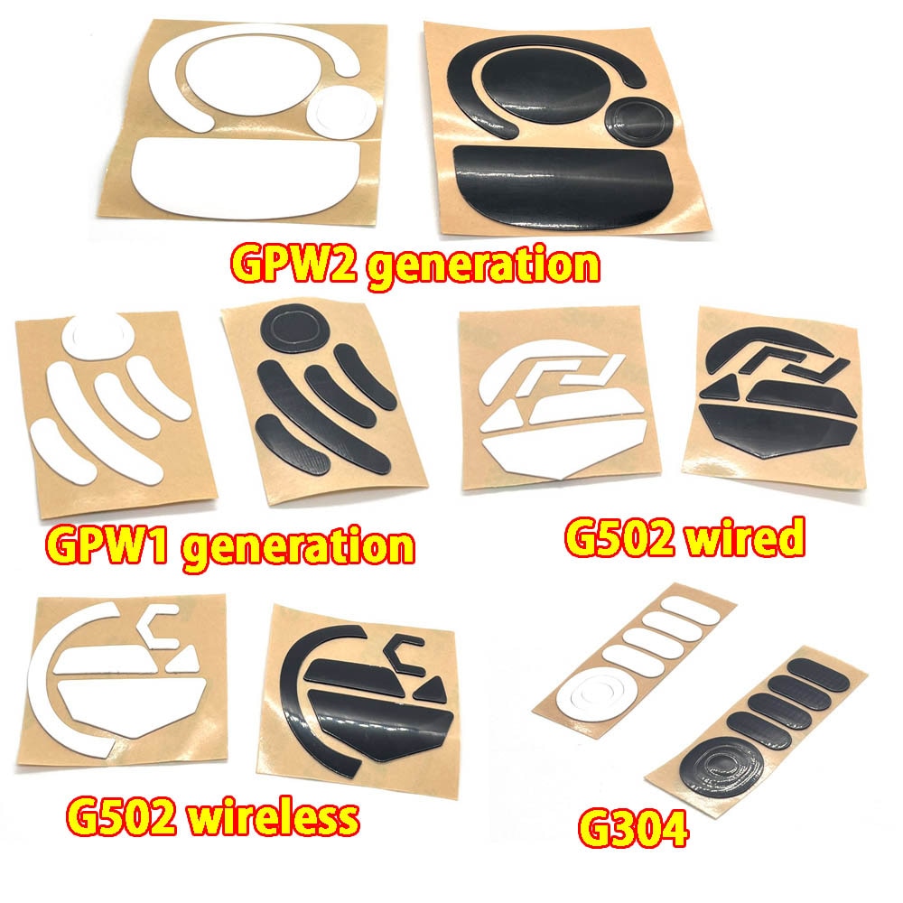 1-10pcs Mouse Skates for Logitech GPW1 GPW2 generation G304 G502 Wired wireless 0.6MM Gaming Mouse Feet Replace foot