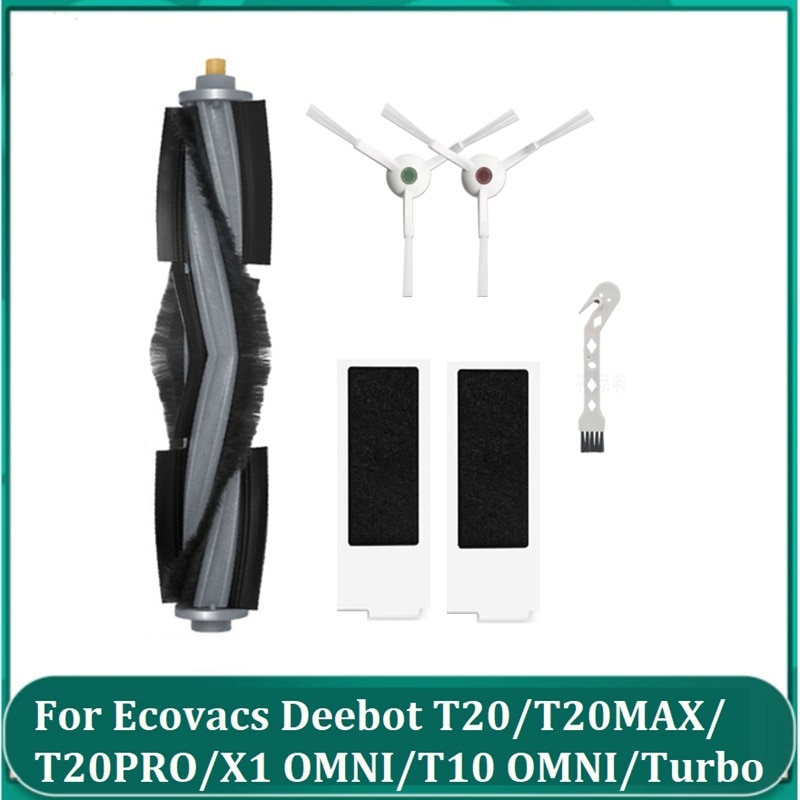 Main Side Brush Hepa Filter For Ecovacs Deebot T20/T20MAX/T20PRO/X1 OMNI/T10 Omni/Turbo Vacuum Cleaner Accessories