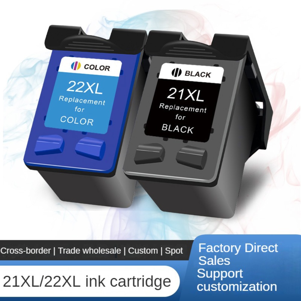 21 XL 22 XL Ink Cartridge For HP Deskjet F378 F388 F390 F2128 F2188 F2210 F2288 Black Cyan Magenta Yellow Color