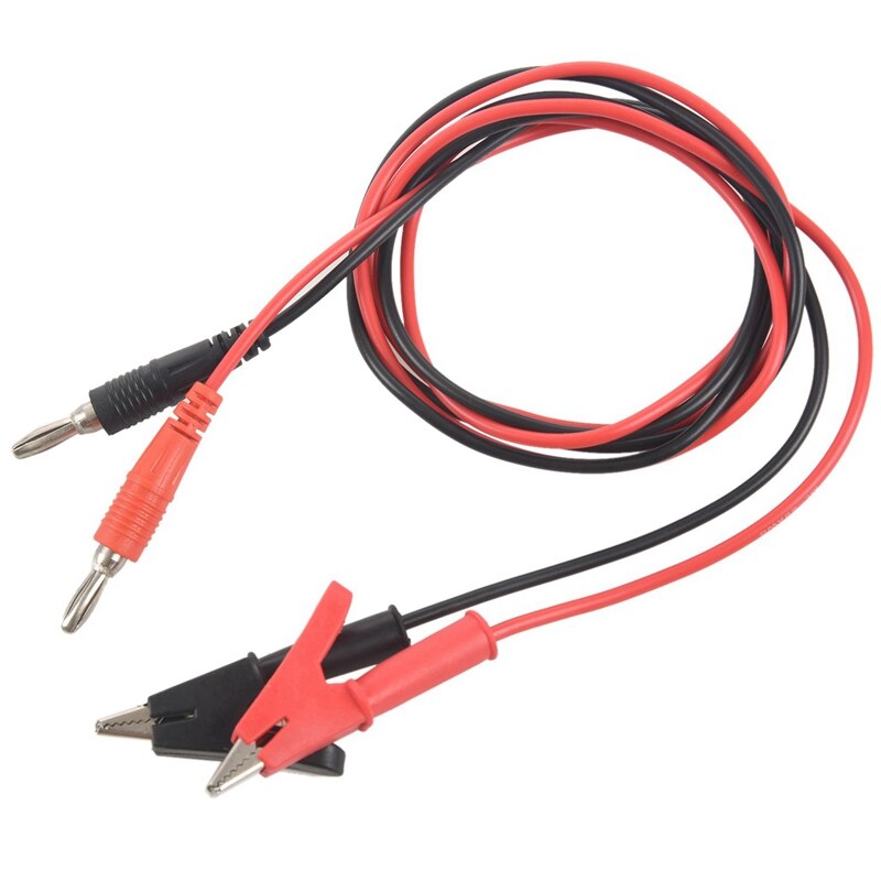5X 1M Long Alligator Clip To Banana Plug Test Cable Pair For Multimeter