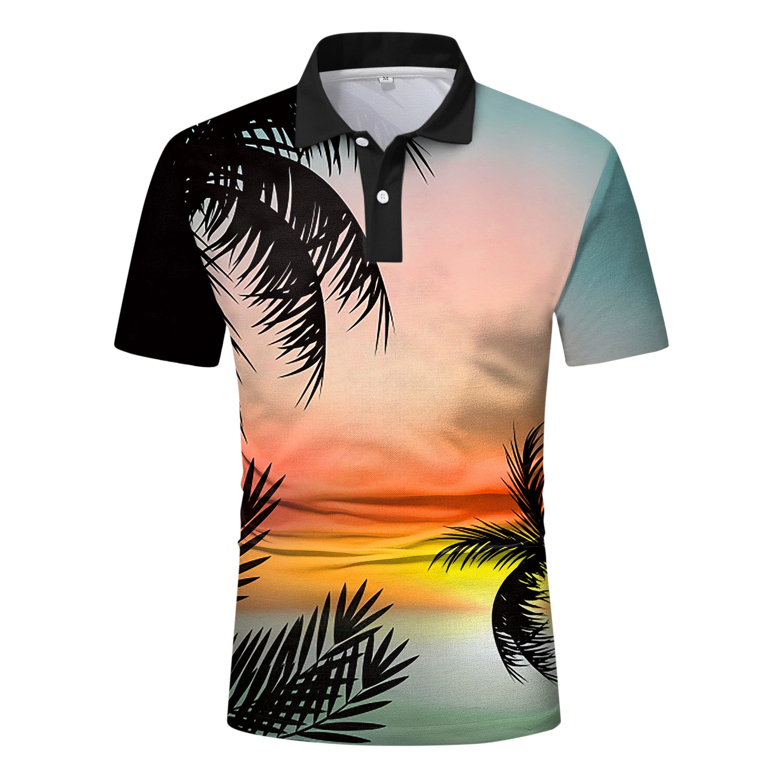 Hawaiian  Vacation Polo Shirt Beachwear Short Sleeve Shirts printing T-shirt Tees Holiday Lapel Collar Chemise homme blusas 2023