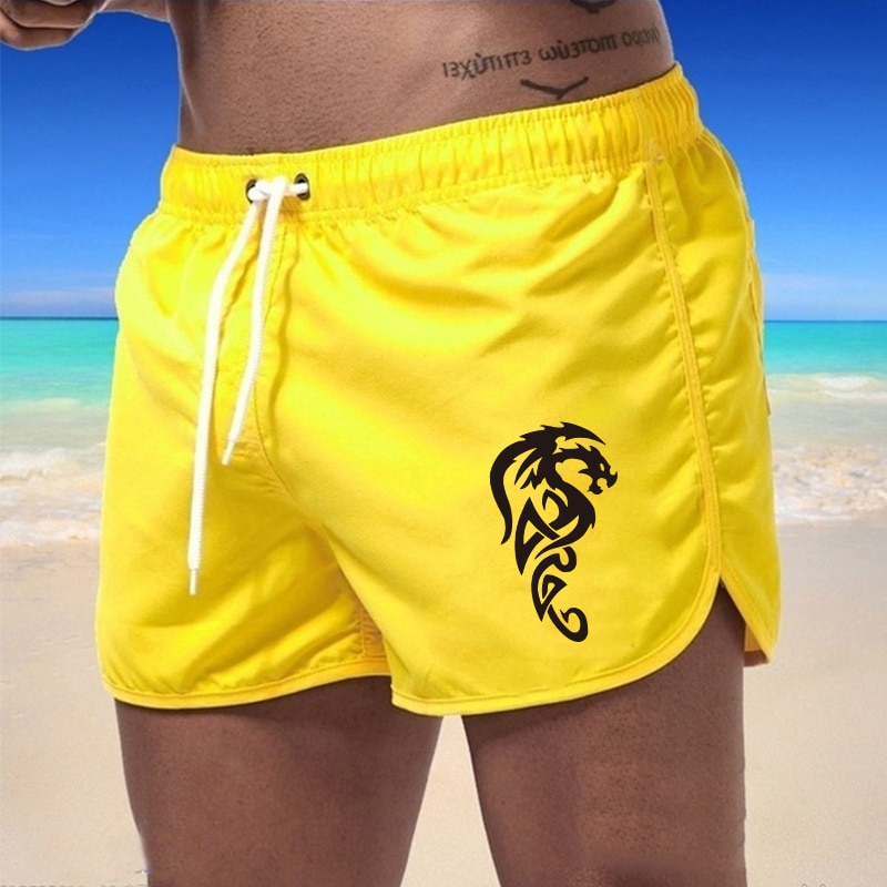 2022 Quick Dry Swimming Shorts for Men Swimwear Man Swimsuit Swim Trunks Bathing Beach Wear Surf Beach Shorts