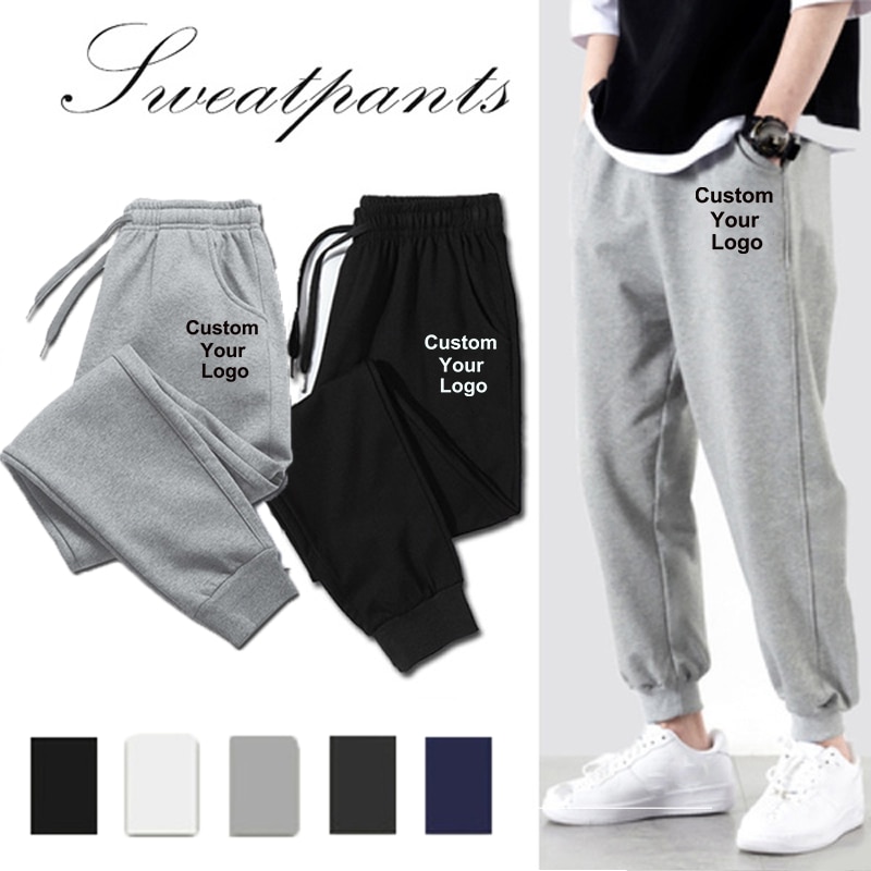 DIY Your Logo Men Long Pants Custom Outdoor Sports Pants Customized Jogging Pants Yourself Like Printed Men Casual Sweatpants