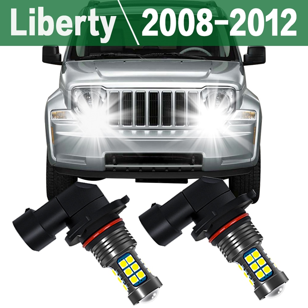 2x Car LED Bulb Fog Light Lamp Replace For JEEP Liberty KK 2008 2009 2010 2011 2012 Auto Front Fog Light Accessories