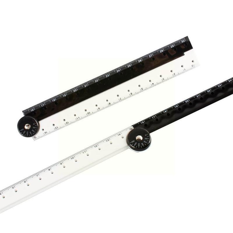 Folding Ruler Black And White Simple Student School Drawing Ruler For Kids Child Birthday Gift Kawaii Stationery Supplies G4W7