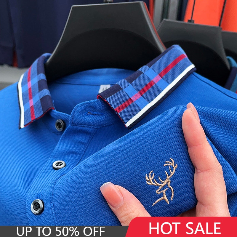 2023 Spring Polo T Shirt for Men Embroidery Cotton T-shirts Business Casual Lapel Tops Long Sleeve футболка мужская Ropa Hombre