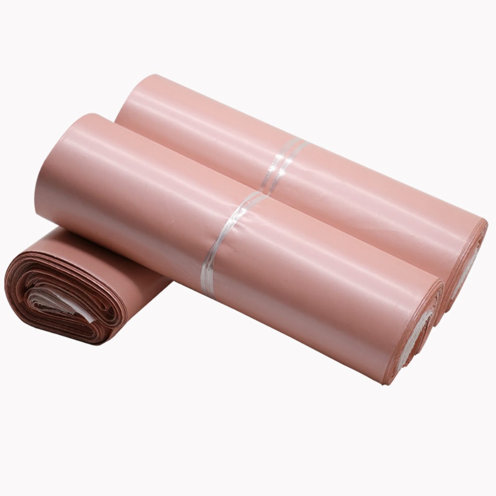 100pcs Shipping Bags for Packaging Small Business Different Big Size Mailer Wholesale Express Mailing Bags Pink Color