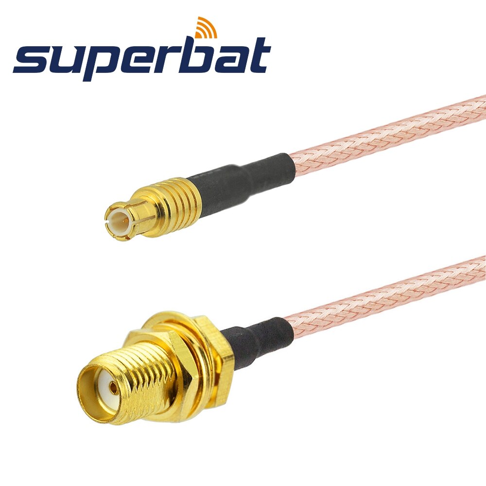 Superbat Pigtail Cable MCX Male to SMA Female Bulkhead RG316 15cm for Broadband Router Ericsso