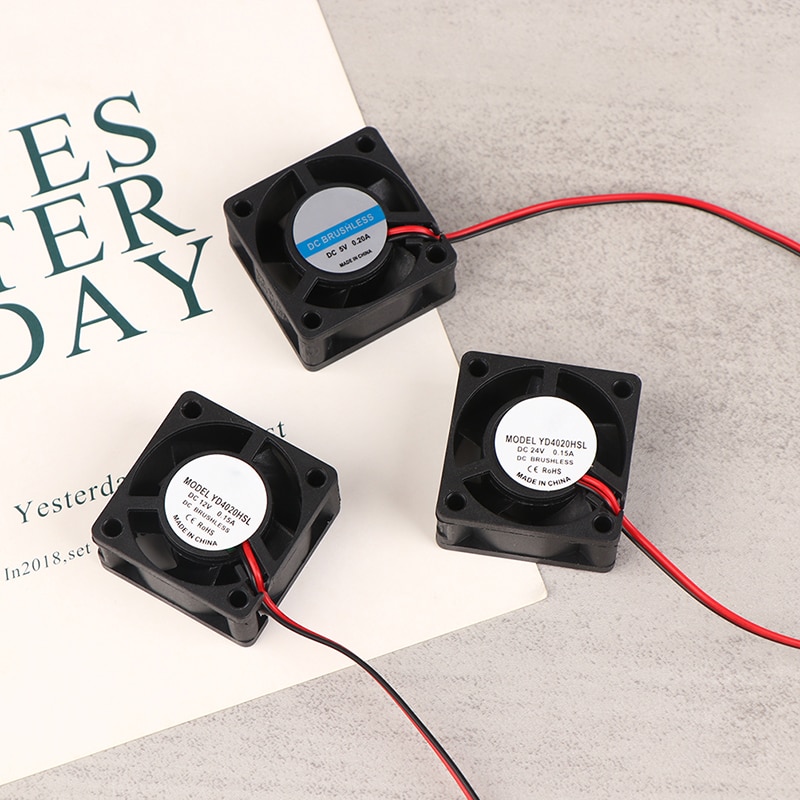 DC 5V/12V/24V Computer CPU Cooler Mini Cooling Fan 40MM Small Exhaust Fan For Ender 3 CR10 3D Printer Suitable For 3D Printer