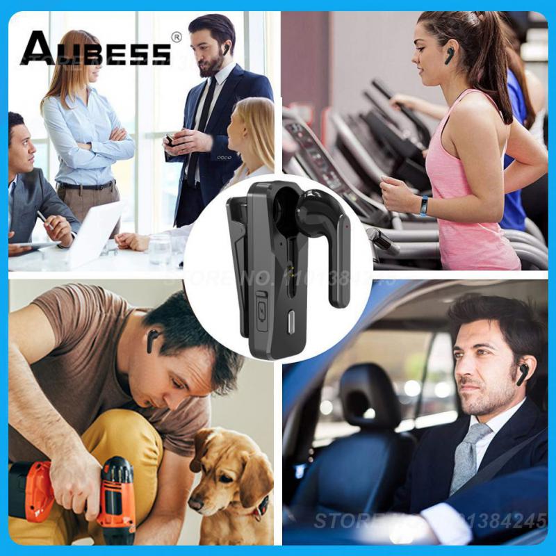 Stereo Headset Sports Earbuds Handsfree Semi-in-ear Lavalier Wireless Earphones Sport Lavalier Earphones Business Earphone