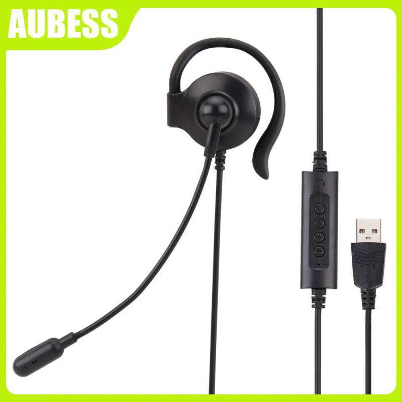 3.5mm Centre/traffic/computer Headphone Ear Hook Usb Wired Phone Headset With Mic Volume Control With Microphone Universal