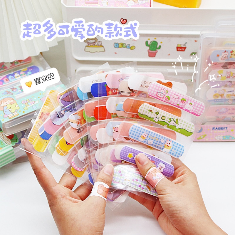 80pcs/lot Cartoon Animal Patterned Curitas Band Aid Waterproof Wound Strips Hemostasis Patch Kawaii Adhesive Bandages Plaster