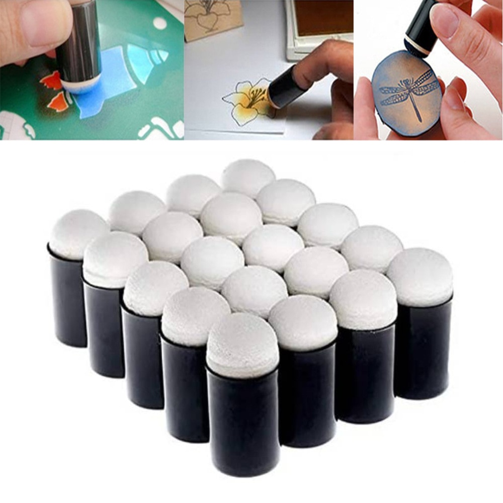 Finger Stamping Sponge Daubers Paint Ink Pad Brush For Stamping Blending Scrapbooking DIY Painting Tool Stationery Supplies