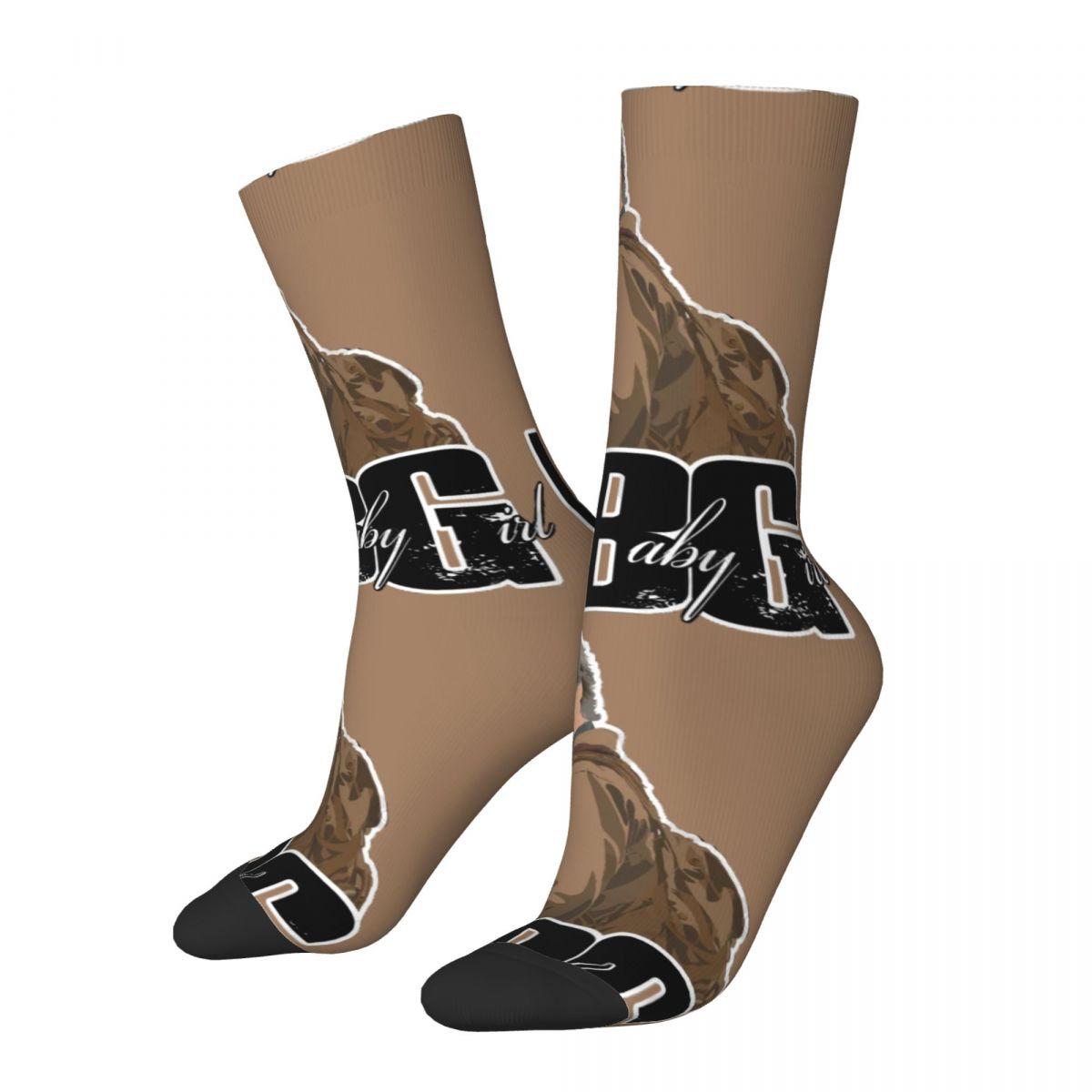 Hip Hop Vintage PBG Apocalyptic Daddy Crazy Men's compression Socks Unisex Pedro Pascal Pattern Printed Novelty Happy Crew 