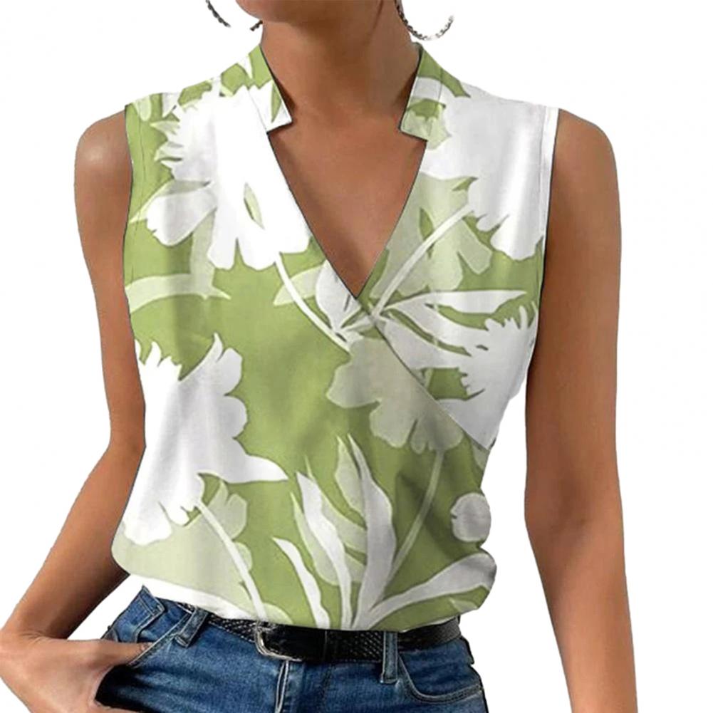 Trendy Women Shirt Polyester Women Top Breathable Summer Flower Print T-Shirt Lady Blouse All Match
