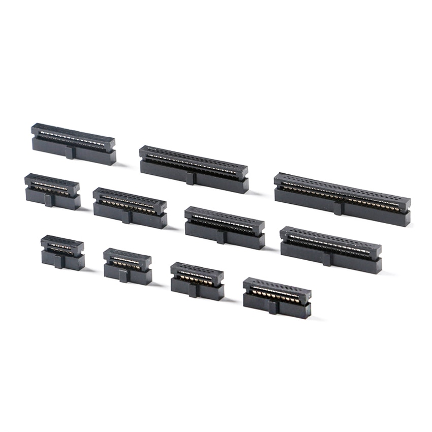 20Sets/Lot Dual Row 1.27mm 1.27 IDC Socket Female Pin Header Connector FC-6P/8P/10P/12P/14P/16P/20P/24P/26P/30P/34P/40P