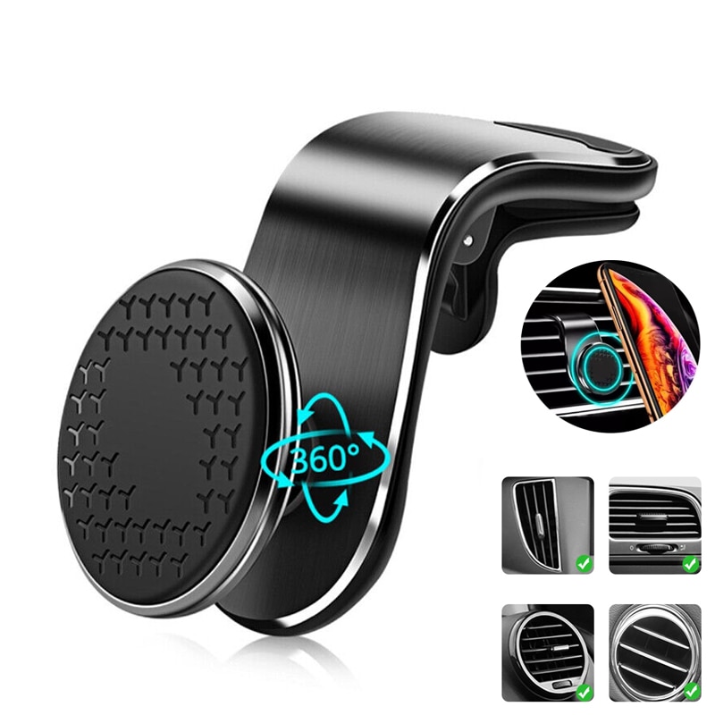 Magnetic Car Phone Holder Air Vent Magnet Mount GPS Cellphone Holder in Car for iPhone13 Xiaomi Redmi Samsung Rotation Braccket