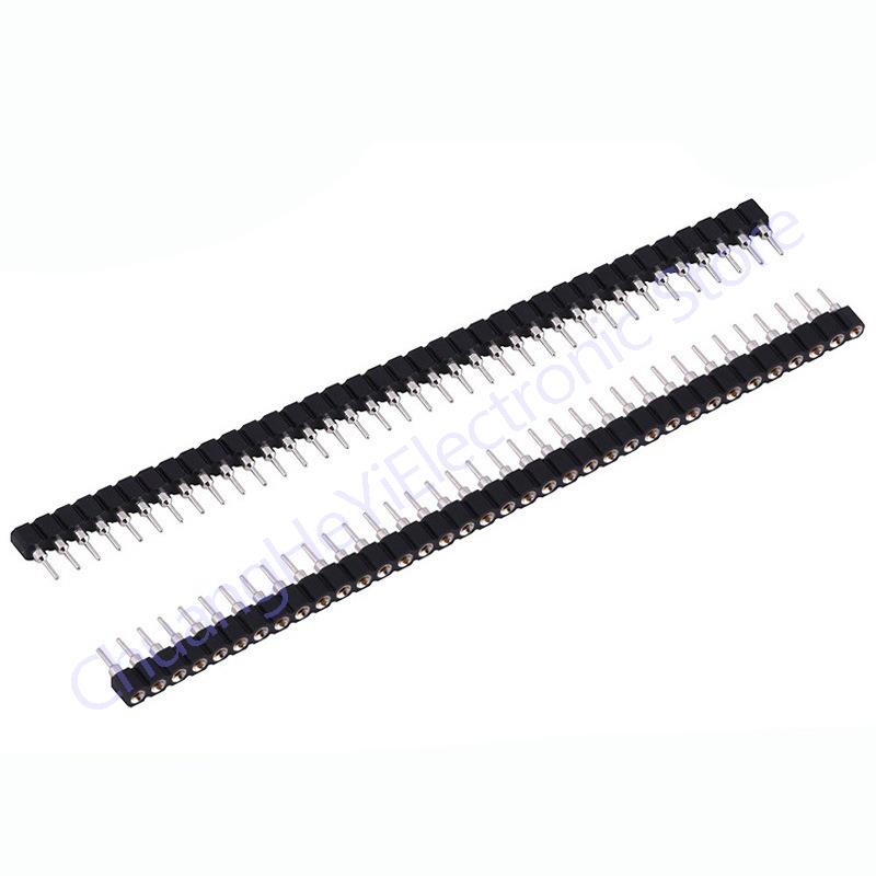 10Pcs Single Row 40Pin 2.54mm Round Female Pin Header