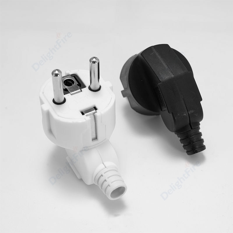 EU Plug Adapter 16A Replacement Rewireable Schuko Socket AC Power Extension Cable Electrical Plug European Converter Adaptor