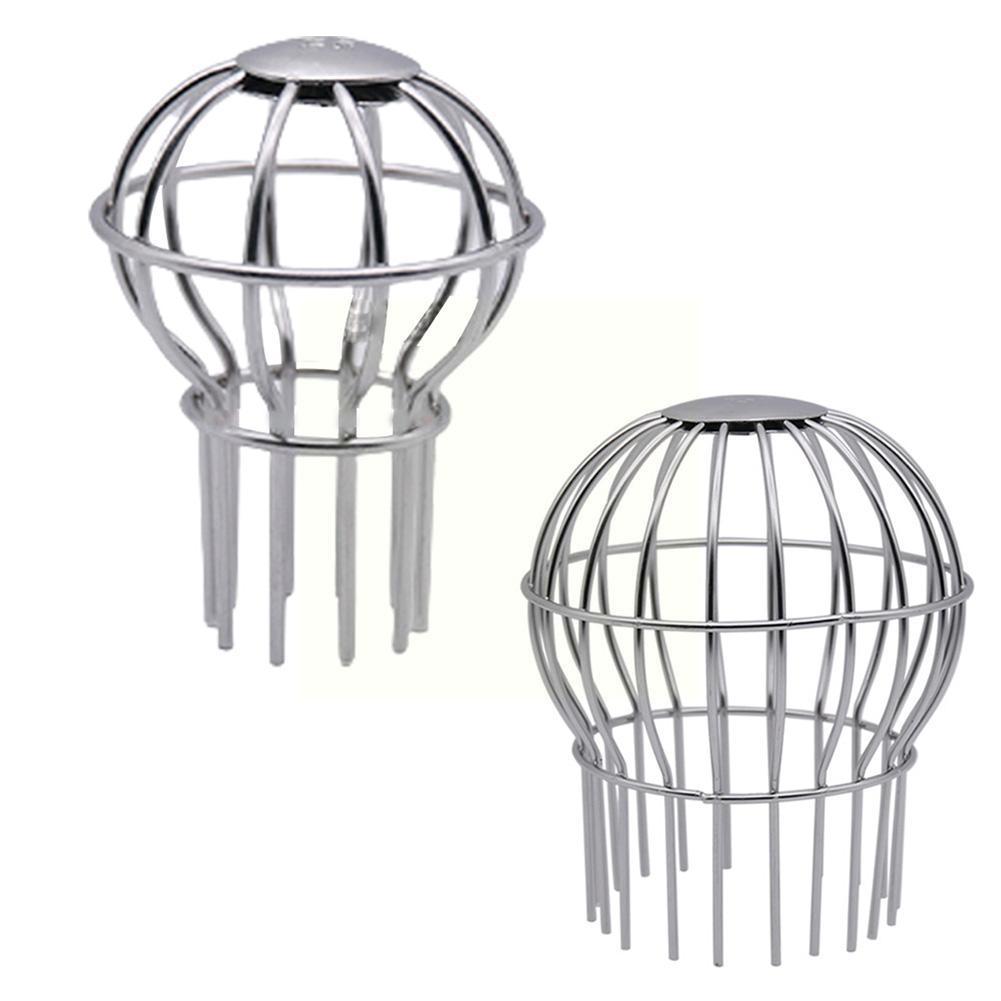 1pcs Spherical Floor Drain 304 Steel Roof Drain Pipe Drains Net Floor Drain Debris Filter Anti-blocking Leaf Strainer I8F3