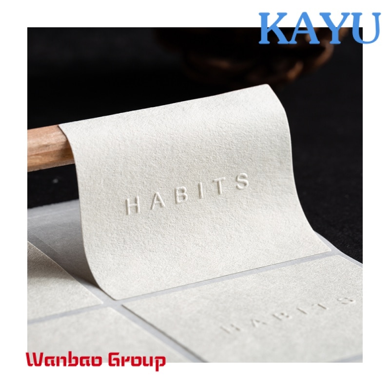 sticker embossed label LOGO printing custom sealing matte sticker Custom adhesive brand logo sticker