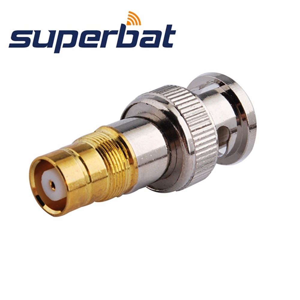Superbat 50 Ohm BNC Male to 1.6/5.6 Female Straight RF Coaxial Adapter Connector