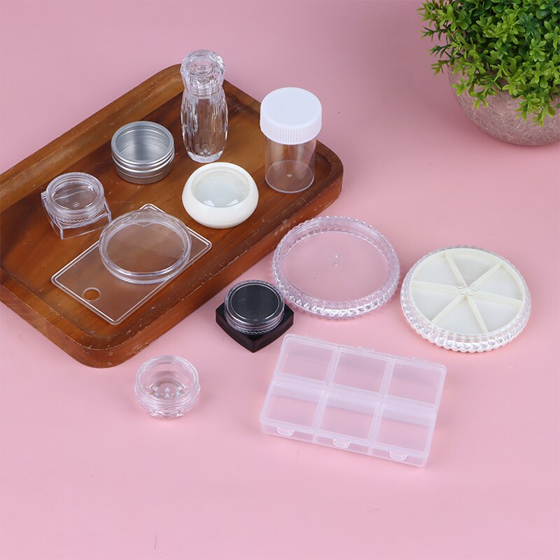 Nail Decoration Storage Boxes Plastic Nail Art Accessories Organiser Packaging Box Manicure Rhinestone Container