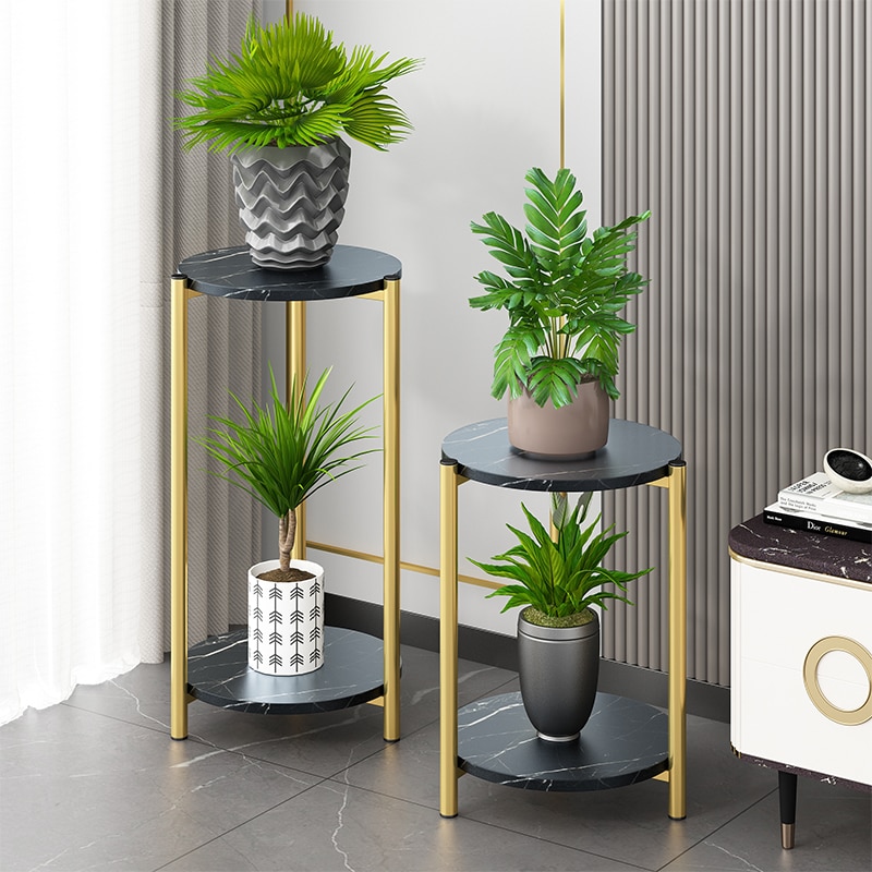 Pot Holder Plant Shelf Balcony Round Metal Patio Flower Shelf Living Room Porta Macetas Para Plantas Garden Furniture Sets