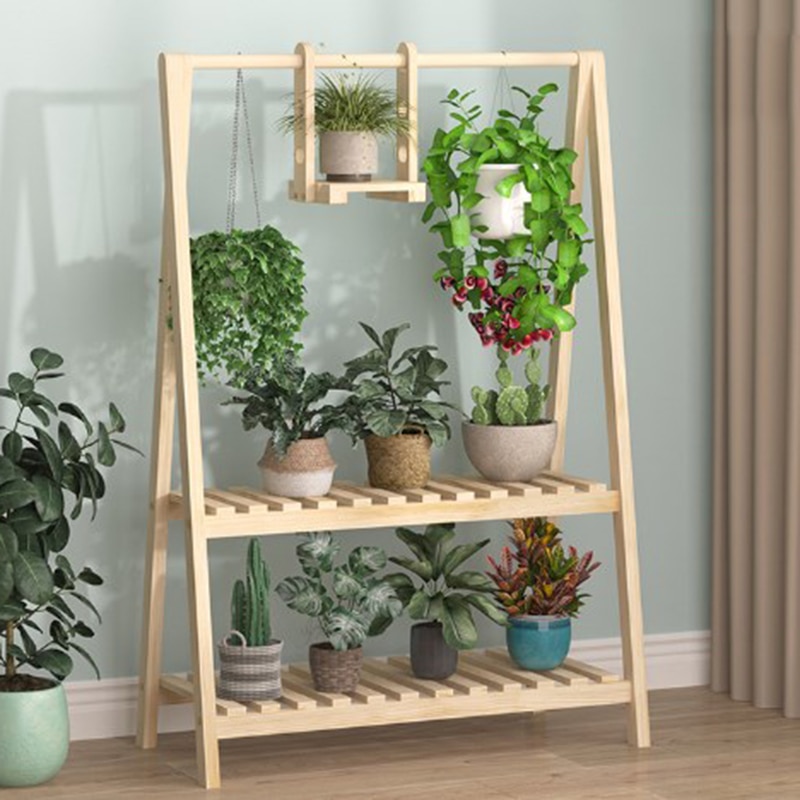 Organizer Frame Plant Shelf Support Balcony Backdrop Ladder Flowers Stand Wooden Patio Scaffale Per Piante Balcony Furniture